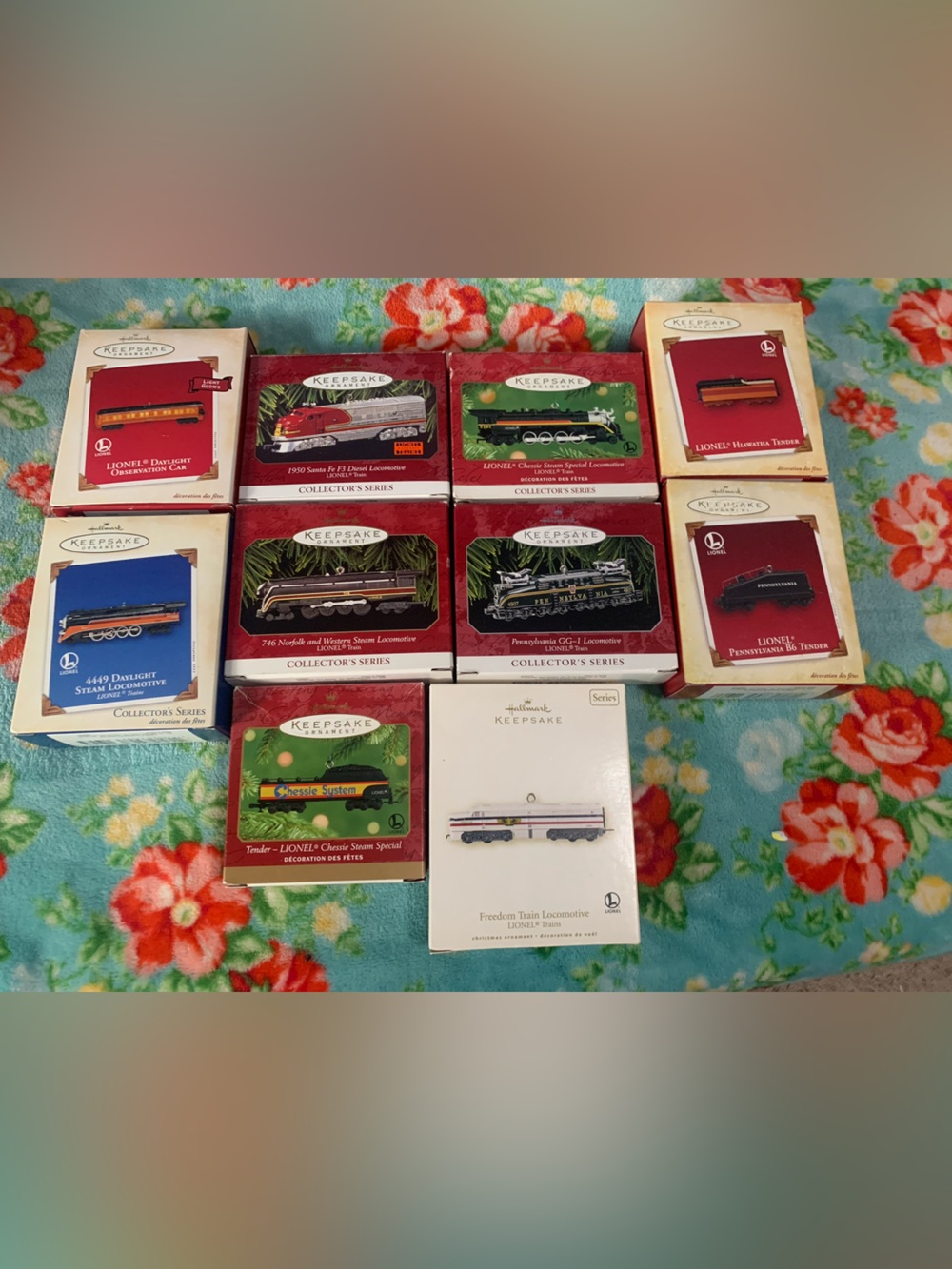 Lot 10 Vintage Hallmark Lionel Train Keepsake Ornaments Locomotives